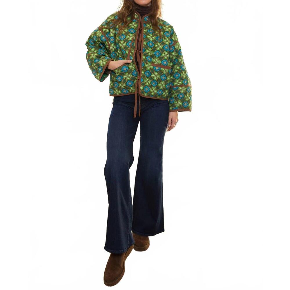 NEW BROOKS AVENUE the eloise reversible quilted jacket in crown jewel